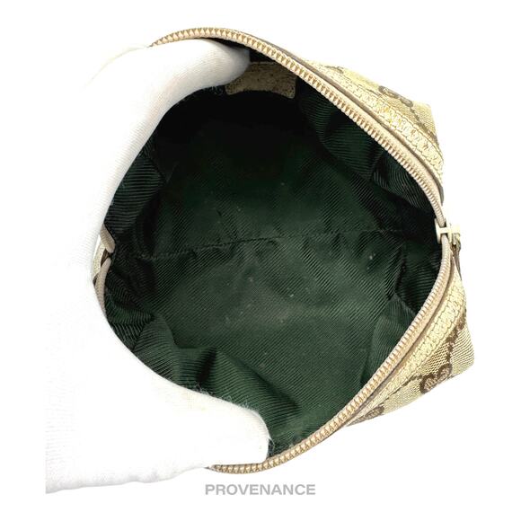 🔴 Gucci GG Canvas Zip Pouch - Brown  Ivory - Picture 8 of 10